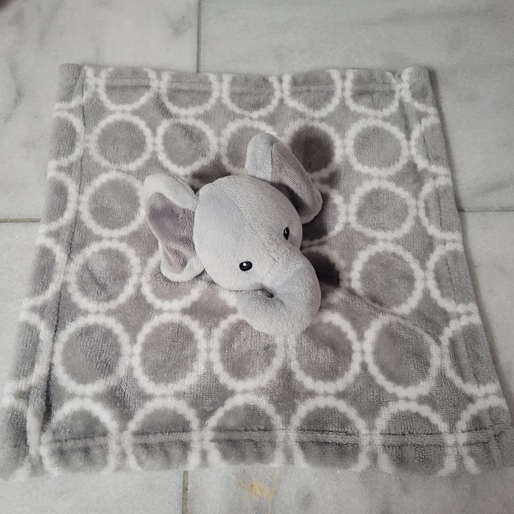 Hudson Baby | HB Gray & White Elephant Lovey